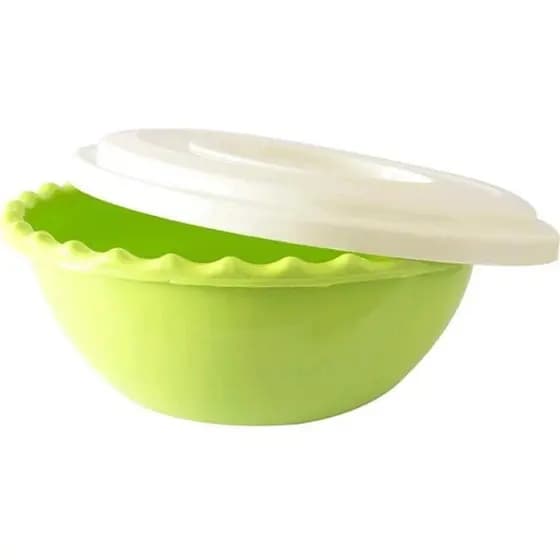 Saladeira Tigela Plástica Com Tampa Fruteira Bacia 2L