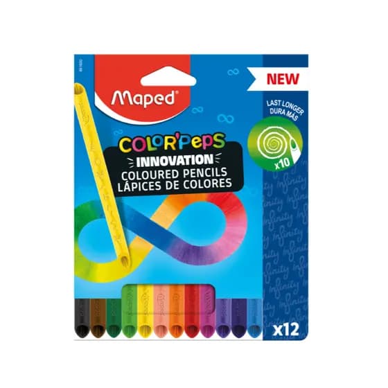 Lápis de Cor Infinity 12 Cores ColorPeps Maped - LÁPIS DE COR RESISTENTE/GIZ