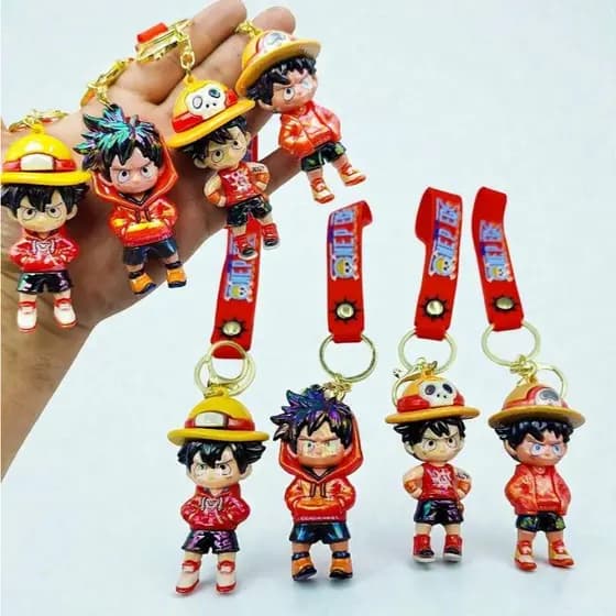 Chaveiro One Piece Luffy Efeito Perolado - CHAVEIRO FOFO DO LUFFY