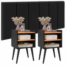 Conjunto 2 Mesas de Cabeceira Nicoli + 1 cabeceira Julia 1.60 CAMA QUEEN Varias Cores