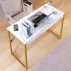 Mesa Escrivaninha Escritório Estudos Estilo Industrial Computador Home Office Moderna Clean