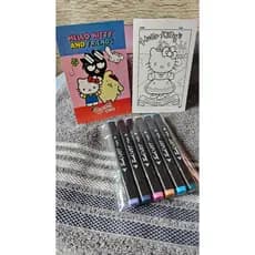 Kit Canetas Marcadoras 6 Cores Ponta Dupla Aquarela