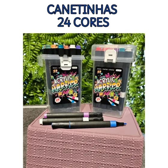 Kit Canetinhas Coloridas permanente para Pintar e Desenhar