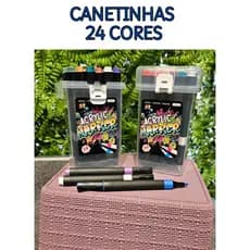 Kit Canetinhas Coloridas permanente para Pintar e Desenhar