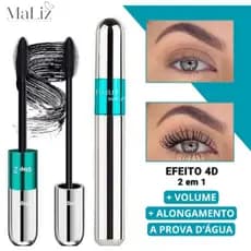 Máscara de cílios 2 looks 4D febella cílios longos e volumosos a prova dagua alongador