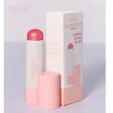 Blush Stick 3 em 1 Sombra, Batom, Blush Miss Lary 7g Praticidade