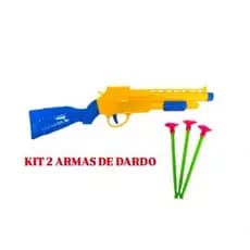 Kit 2 BLISTER ESPINGARDA 25CM 4PCS LANCA DARDOS/ Tipo Nerf Infantil