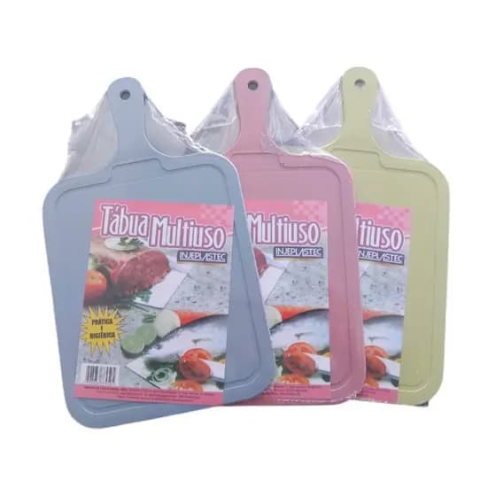 Kit 1a 3  tábuas de Plástico para tempero, pequena, legumes, frutas e carne