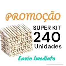 Kit Com 120,240,360 Unidades de Pregador, Prendedor de Roupa Gigante, Madeira de Reflorestamento, Pregador De Roupas