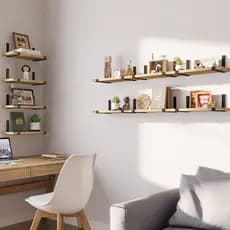 Prateleira Industrial Com Mão francesa de ferro invertida Nicho Decoração rustica (2unidades)