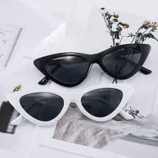 Óculos De Sol Retrô Vintage Gatinho Blogueirinha Feminino Retangular Proteção UV Varias Cores