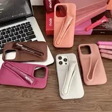 Capa De Telefone + Batom Silicone Para iPhone 15PM 11 12PM 13PM 14PM 16E 11