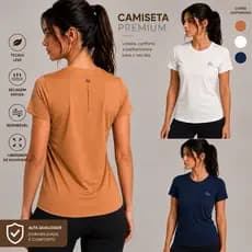 Dry Fit Feminina - Camiseta de Treino e Academia, Tecido Tecnológico Antissuor Respirável com Secagem Rápida, Alta Perfo