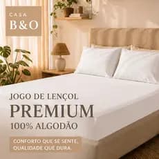 Kit Lençol + Fronha 100% Algodão Fio 30/01 Cama Solteiro Casal Queen Macio Premium com Elástico