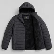 Jaqueta Masculina Bobojaco Puffer Forrada Apeluciada Com Capuz Removivel P-G6