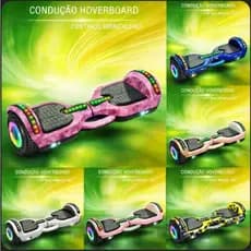 Hoverboard Skate Eletrico Com Bluethooth e Led Overboard Scooter 500w