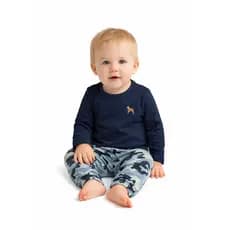 Conjunto Mauricinho Casual Menino Frio Com Calça Camuflada Estampada Manga Longa Pet Tamanho 1 2 3 4 6 8