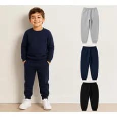 Kit 3 calças moletom flanelado masculino ou feminino tamanhos 1/2/3/4/6/8