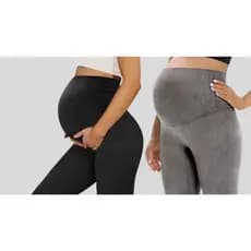 Kit 2 Bermudas Legging Gestante Moda Feminina Gravida Treino Verão 2025 Maternidade Cós Alto