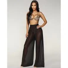Calça De Tulle Com Cos Moda Praia Verão Saída de Praia Piscina Ano novo Natal Moda Feminina Tendência Gringa