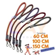 1pç Guia Tradicional Corda Reforçada Grossa 16mm Passeio Pet Cães Cachorros * DIVERSOS TAMANHOS