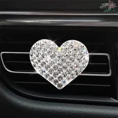 JOPNE Auto Clip Decoração De Interiores Bonito Strass Em Forma De Coração Acessórios Para Carro Difusor De Aroma De