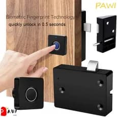 Bloqueio De Impressão Digital PAWI Armazenamento De Arquivo Oculto Casa Armário Sem Chave Fechadura De Segurança De Priv