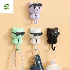 KIDST Cartoon Ganchos Para Gatos , Óculos De Sol De Plástico À Prova D'água Com Chave Decorativa Pendurar Na