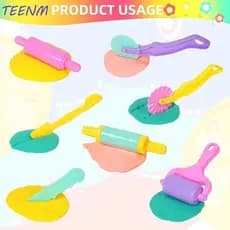 Molde De Plasticina 3D Criativo TEENM , Mini Acessórios De Argila De Modelagem Seguros , Kit De Ferramentas De Massa DIY