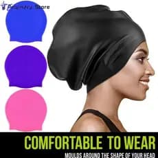 Capacete De Natação De Silicone TEENM , Touca Impermeável Macia De Cor Sólida Mergulho Elástica Profissional