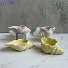 Moldes De Silicone De Concha TEENM , Resina De Caixa De Armazenamento De Mar , Molde De Vela 3D Artesanal De Gesso De Sa