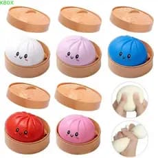 KBOX Bolinhos Brinquedo Mole , Fidget Macio Com Bolinho De Vapor Sensorial , Pão Colorido Realista