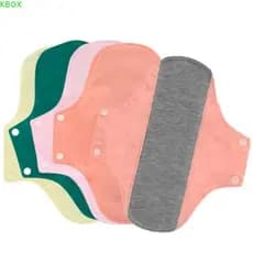 KBOX 6 Unidades De Almofadas De Pano Menstrual , Guardanapo Sanitário De Grafeno Reutilizável , Forro De Calcinha Macio