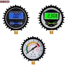Manômetro SAMDERI LCD , Medidor De Pressão Digital Eletrônico De Pneus 0-250PSI , Luz LED