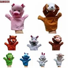 SAMDERI Fantoches De Mão Adoráveis , De Brinquedo De Pelúcia De Pano Para Animais , Fantoche De Dedo