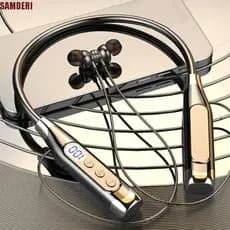 Fones De Ouvido Bluetooth Sem Fio SAMDERI , Estéreo 3D Waterptoof Neckband Esportivos Mega Bass