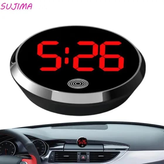 Relógio Do Painel Carro SUJIMA , Digital Novidade Com Display De Tempo LED De Luminoso Simples Ativado Por Toque