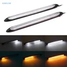 Raybre 2pcs LED Luzes Diurnas De Condução , Faróis Automáticos Tira DRL Flexível À Prova D'água , 12V