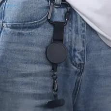 Corda Retrátil Para Telefone Raybre , Com Mosquetão Anti-Queda Celular , De Segurança