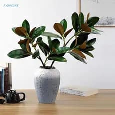 Ramo De Árvore De Magnólia Simulado RYBACURE , Planta Artificial Artesanal De 2 Garfos , Plantas Artificiais De 110 Cm