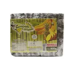 Bananada Mariola Cristalizada Banacaxi Campista (Banana com Abacaxi) - 50unidades Peso 800g