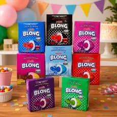 Chiclete Blong 13 Sabores Sortidos Caixa 200g 40 Chicle Festa Aniversario Saquinho Surpresa Atacado