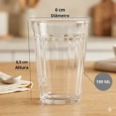 Kit Copo Americano Vidro 190ml Nadir Copos Cerveja Lagoinha Café Bar Restaurante Atacado 6 ate 24