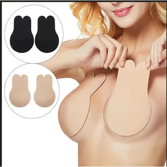 Kit Pare Sutiã Adesivo Levanta Seio Invisible Pushup tipo Orelha De Coelho