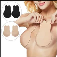 Kit Pare Sutiã Adesivo Levanta Seio Invisible Pushup tipo Orelha De Coelho