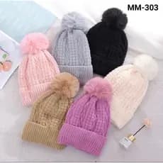 Gorro Feminino De Inverno Com Pompom TOUCA DE LÃ OTIMA PARA USAR NO FRIO