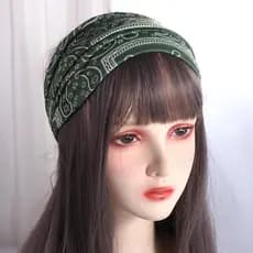 Boho Knot Turbans Headwrap , Faixa De Cabeça Encantadora Para Ioga Com Estampa De Caju Suor Esportiva Unissex De