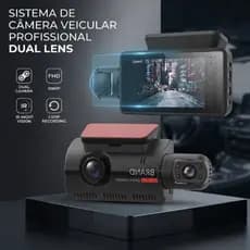Câmera Veicular Dash Cam Full HD 1080P Dual Visão Noturna G-Sensor Gravação em Loop UNIBOM