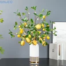 Desce Ramo De Limão Restaurante Arranjo De Flores Frescas Decoração Para Casa Fotografia Adereços Hotéis Frutas