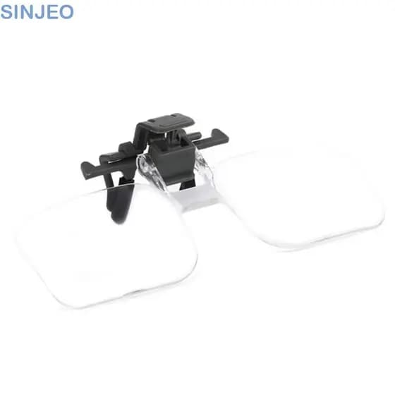 Lupa Clipada SINJEO , Removível HD Montada Na Cabeça , Óculos Flip Up Com Ampliação 2X